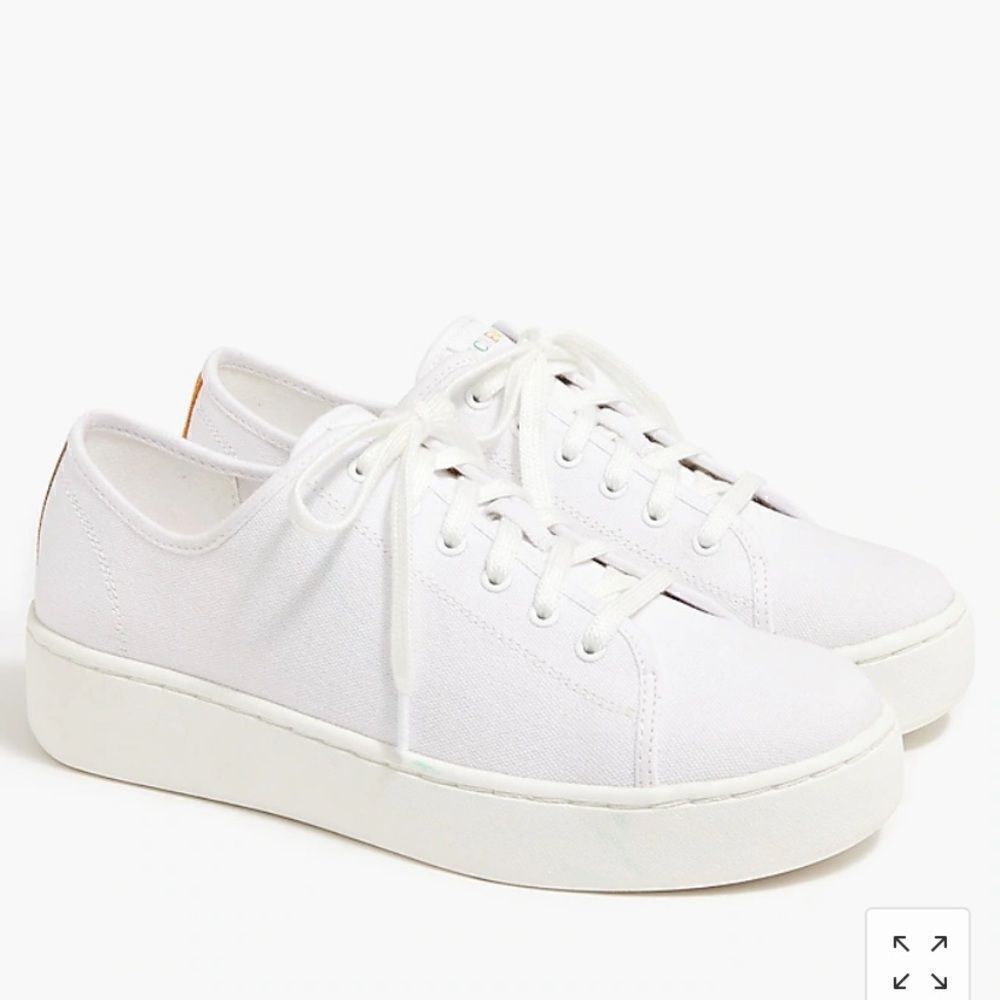 J. Crew Platform sneakers with stripe